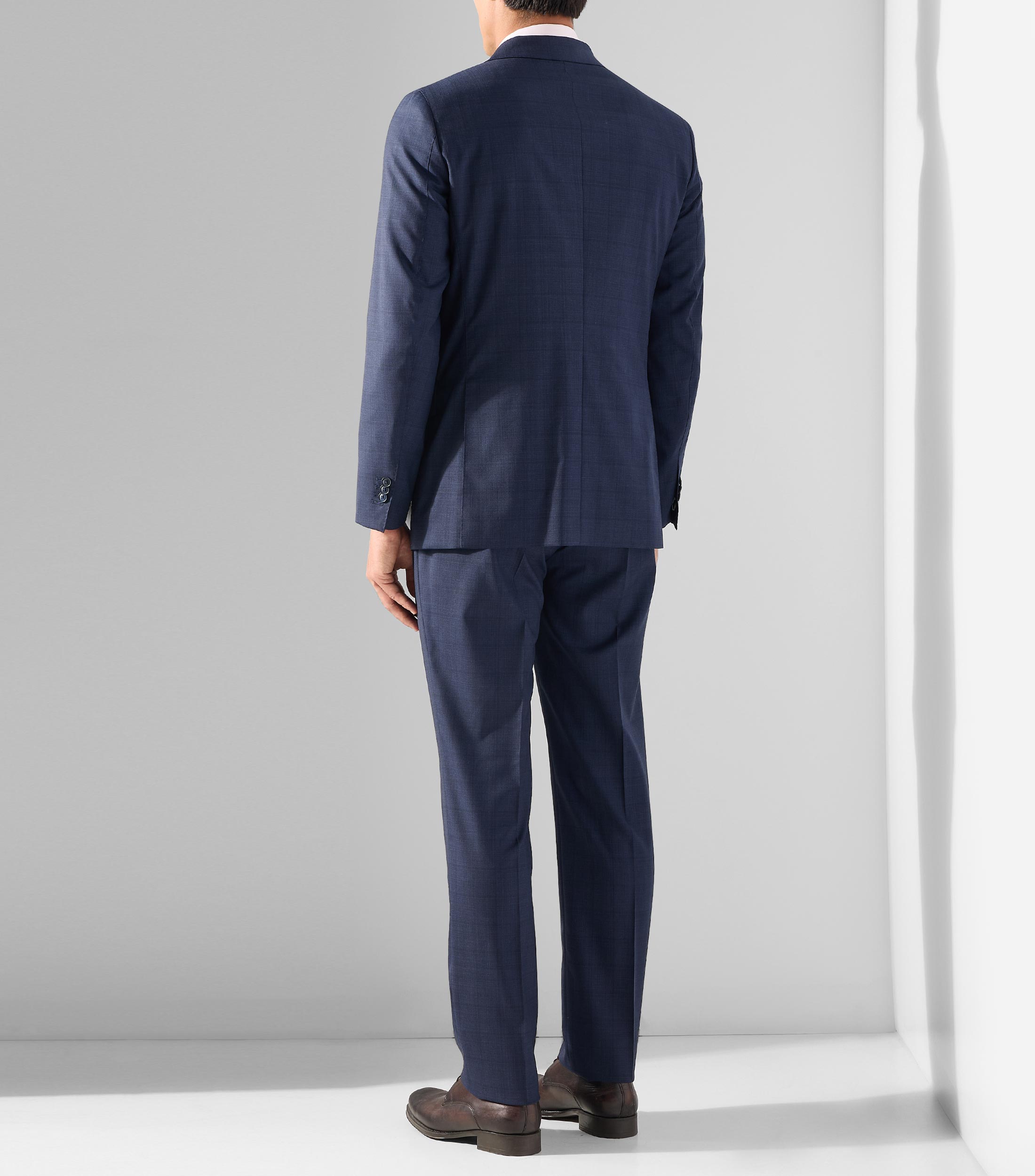 Traje de lana corte regular liso Hombre